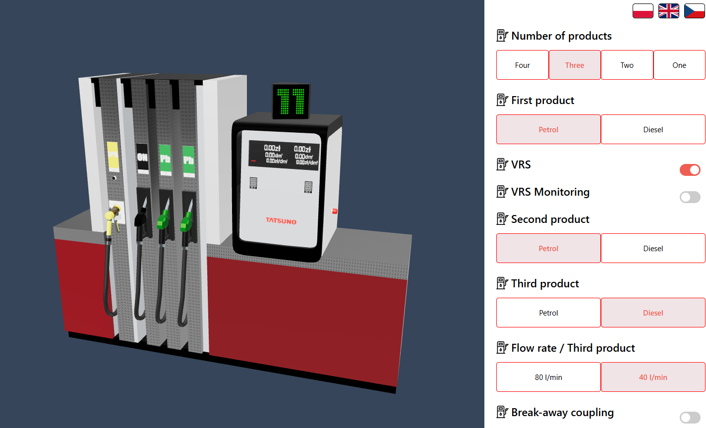 Konfigurator dystrybutorów